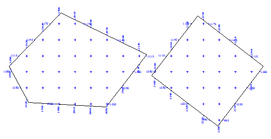 Définition du mode de mise en place des points topographiques selon leurs codes